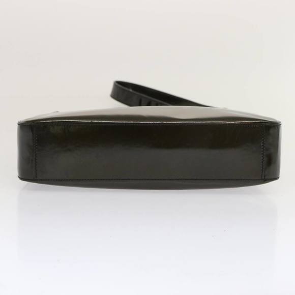 PRADA Shoulder Bag Enamel Khaki Auth bs13473 - Picture 5 of 16